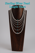 18" 12mm Sterling Silver Pearl Necklace - Wooten's