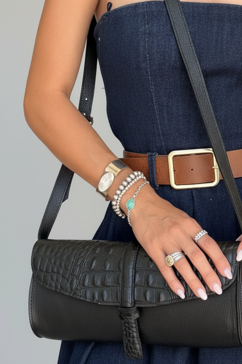 Doral Wide Mother of Pearl Cuff Bracelet - Wooten's