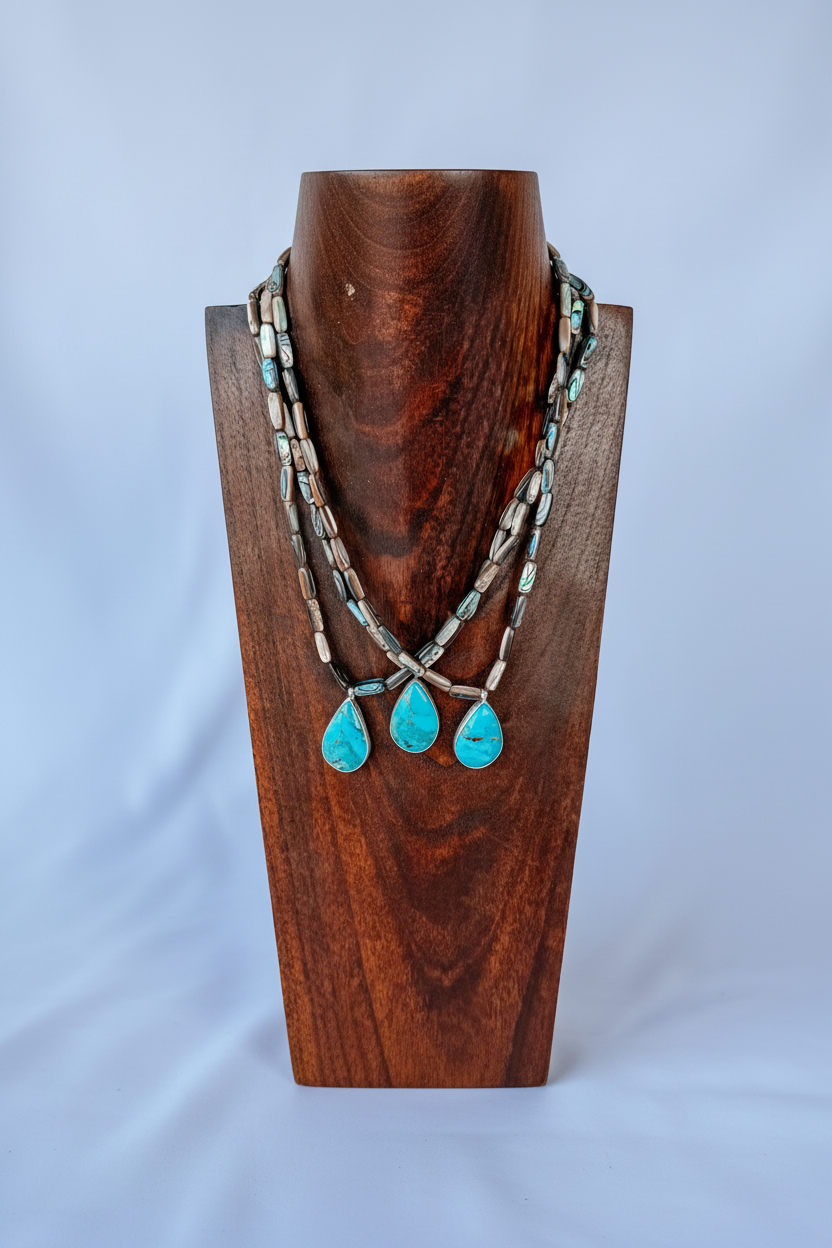 LaBelle Abalone and Turquoise Necklace - Wooten's