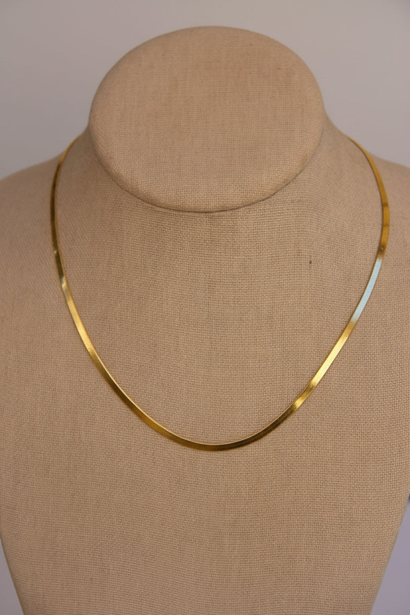 2mm Gold Plated Herringbone Chain - Wooten's