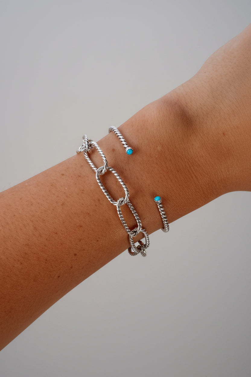 Nazareth Turquoise Rope Cuff - Wooten's