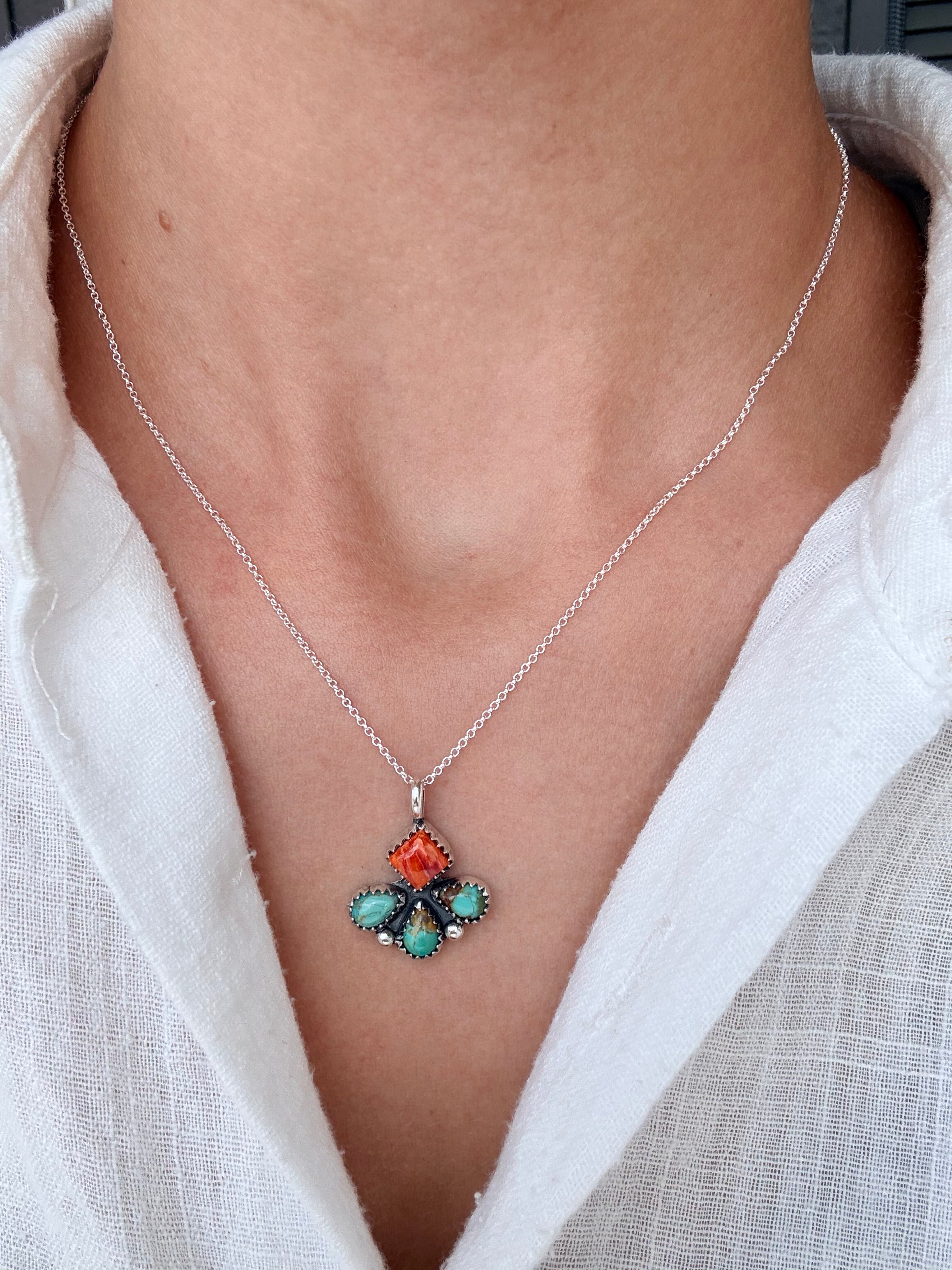 Flint Stone Cluster Necklace - Wooten's