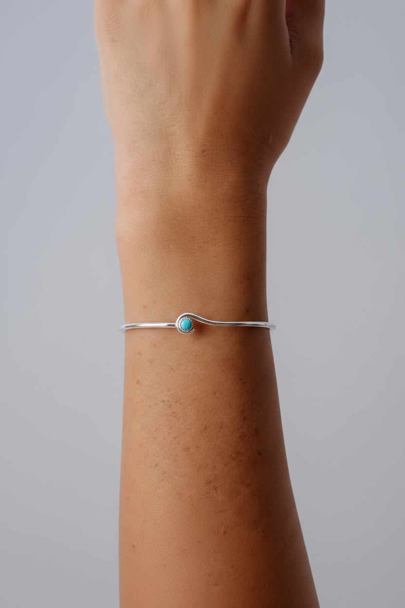 Tye Turquoise Hook Bangle - Wooten's