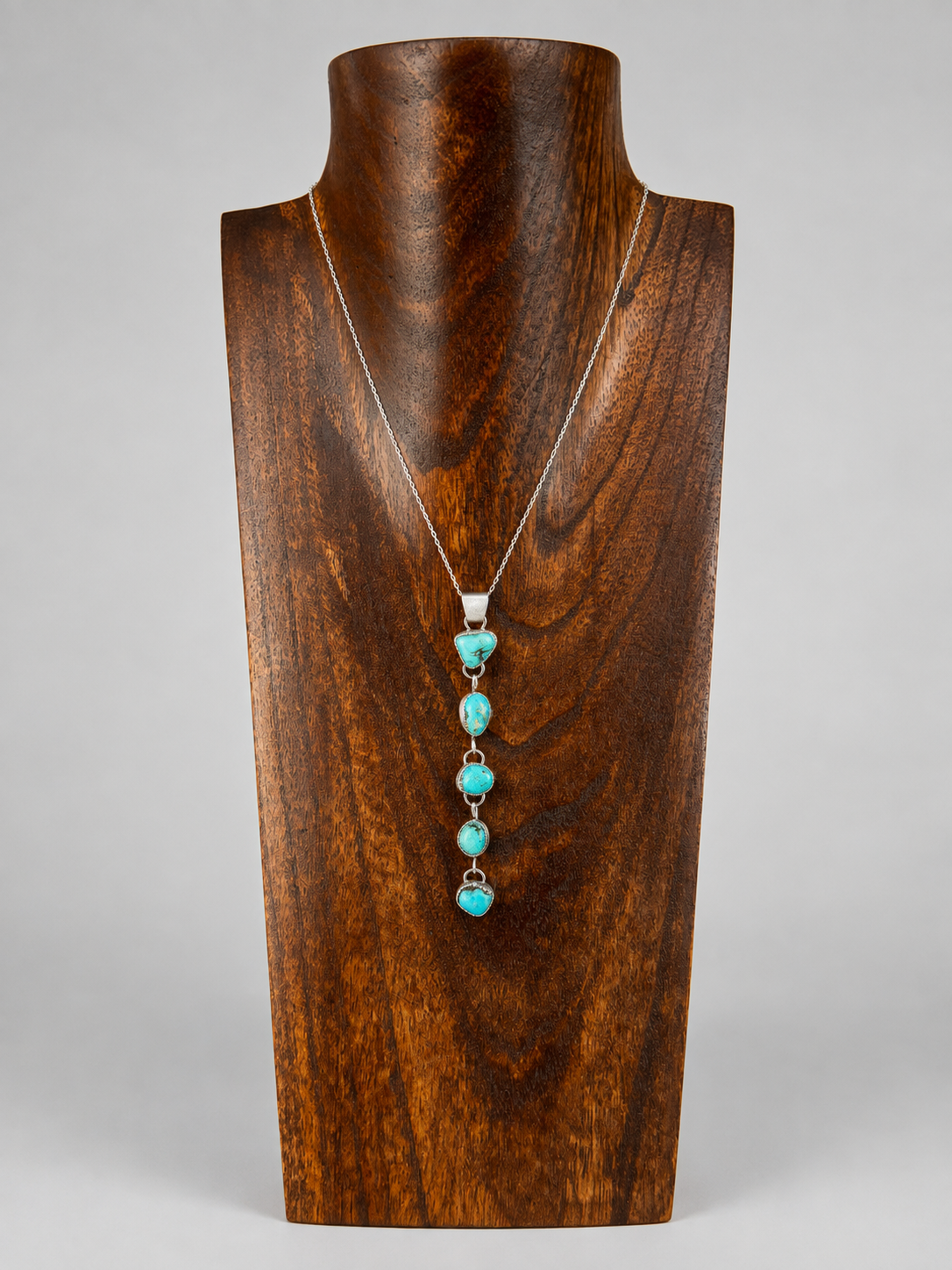 Kildare 5 Stone Turquoise Lariat - Wooten's
