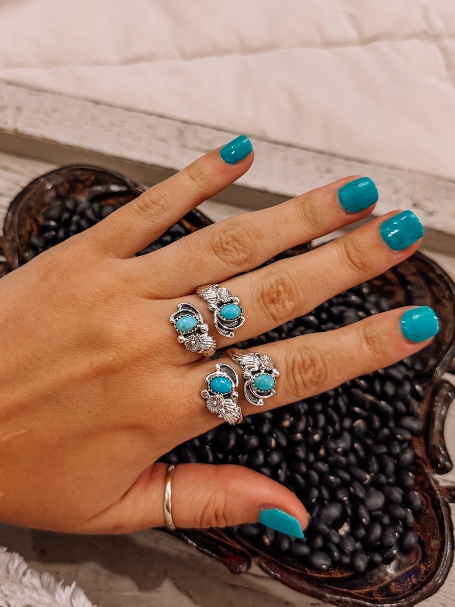 A Fast Song Turquoise Adjustable Wrap Ring - Wooten's