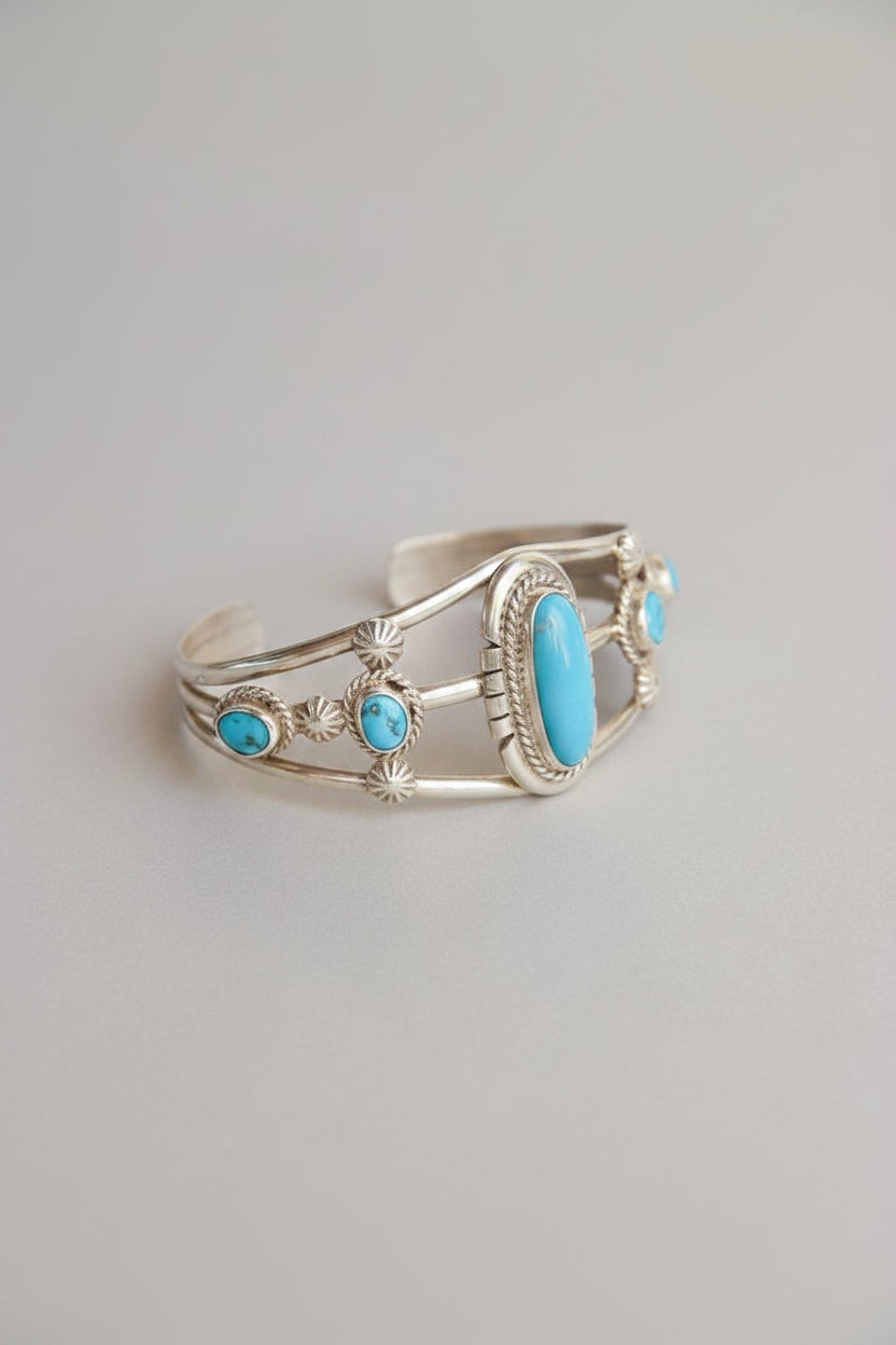 Agua Dulce Turquoise Cuff Bracelet - earrings - Wooten's