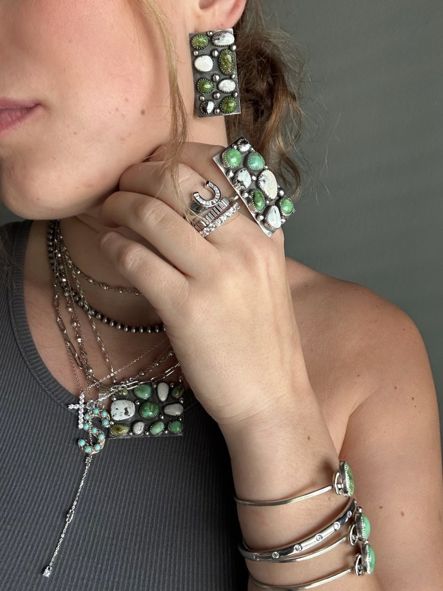 Alcova Sonoran Gold + White Buffalo Earrings - Wooten's