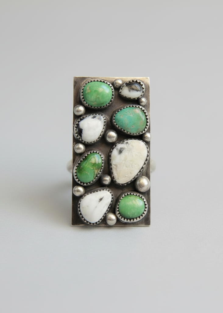 Alcova Sonoran Gold + White Buffalo Ring - Wooten's