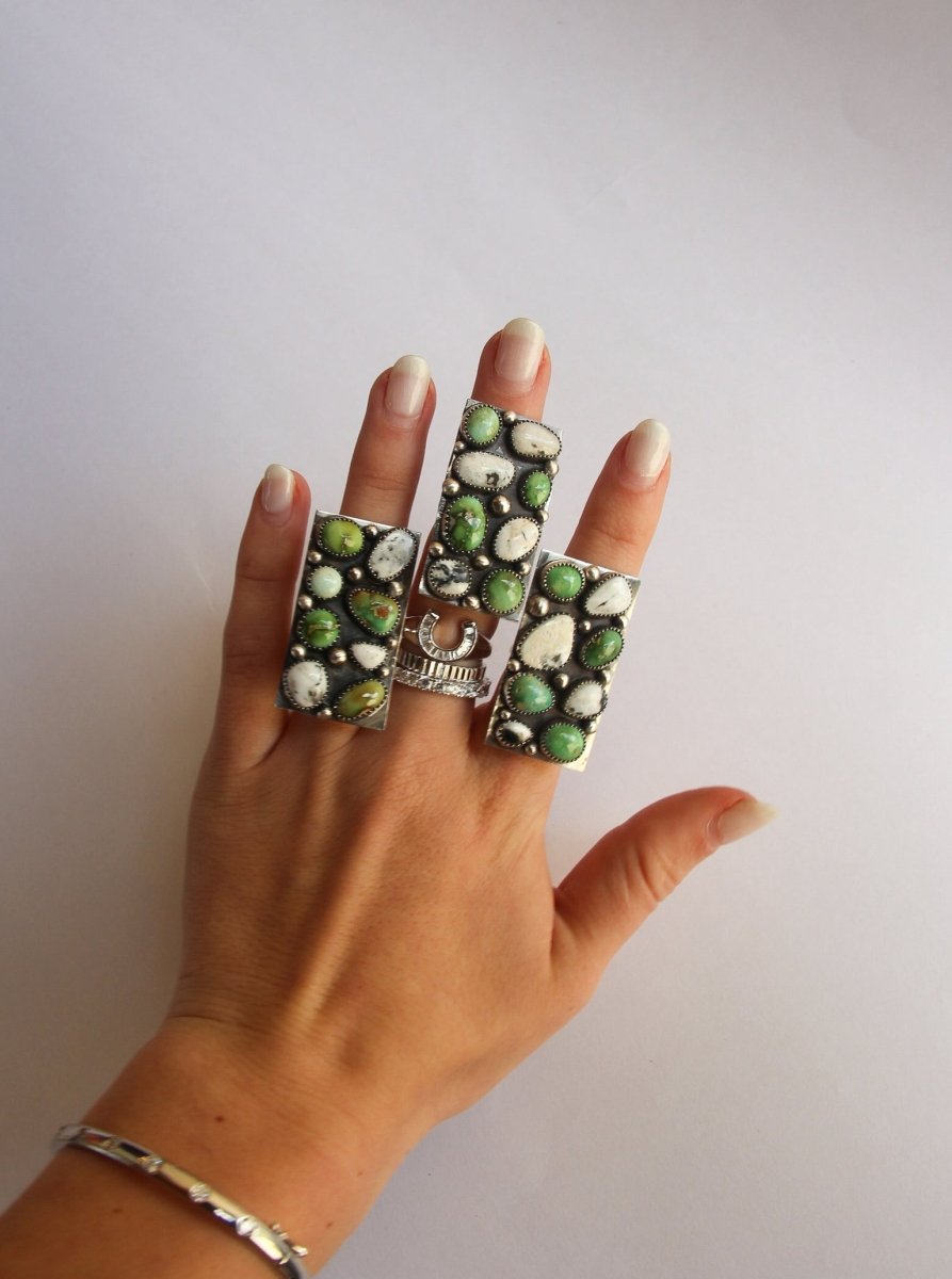 Alcova Sonoran Gold + White Buffalo Ring - Wooten's