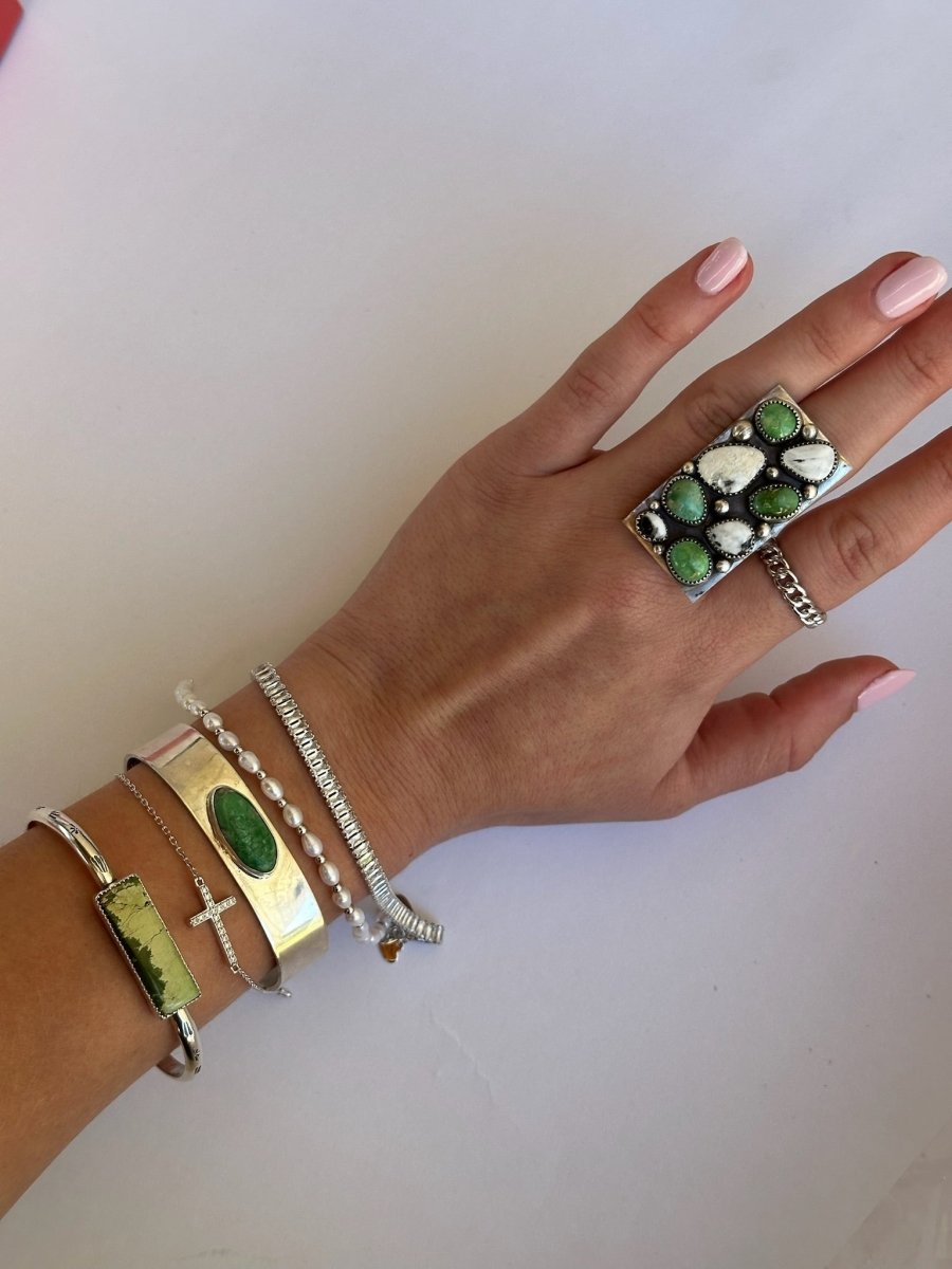 Alcova Sonoran Gold + White Buffalo Ring - Wooten's
