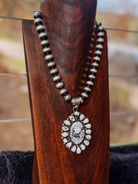 Amado White Buffalo Cluster Necklace Pendant - Horseshoe J & Co.