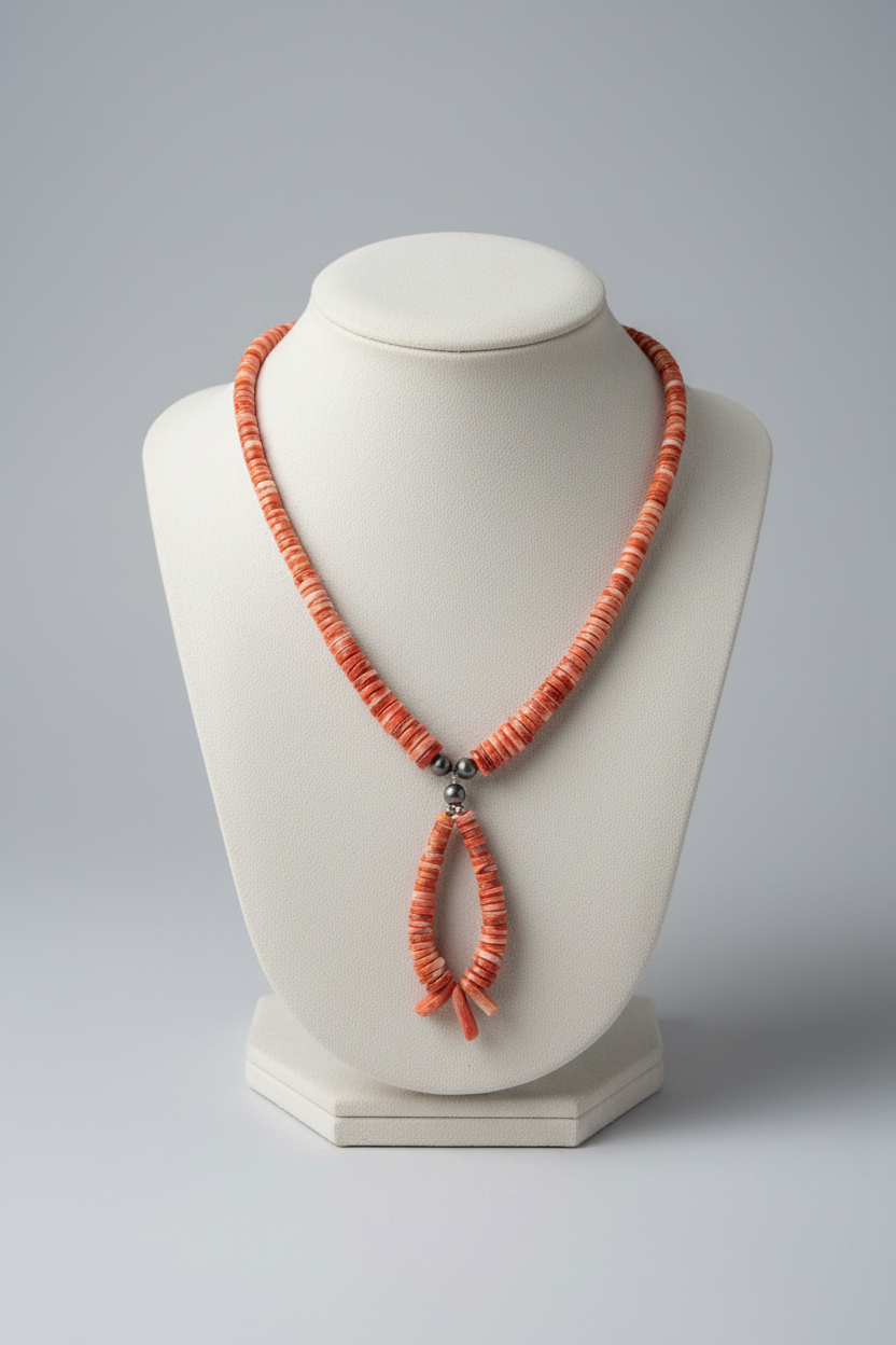 Anton Spiny Oyster Lasso Necklace - Wooten's
