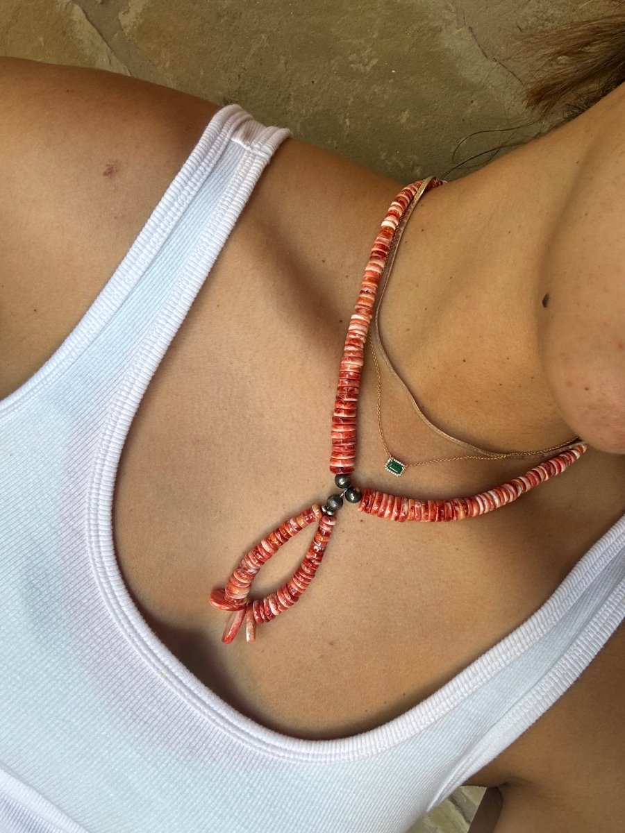 Anton Spiny Oyster Lasso Necklace - Wooten's