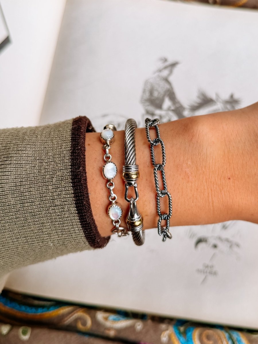Aspen Silver Rope Chain Bracelet - Horseshoe J & Co.