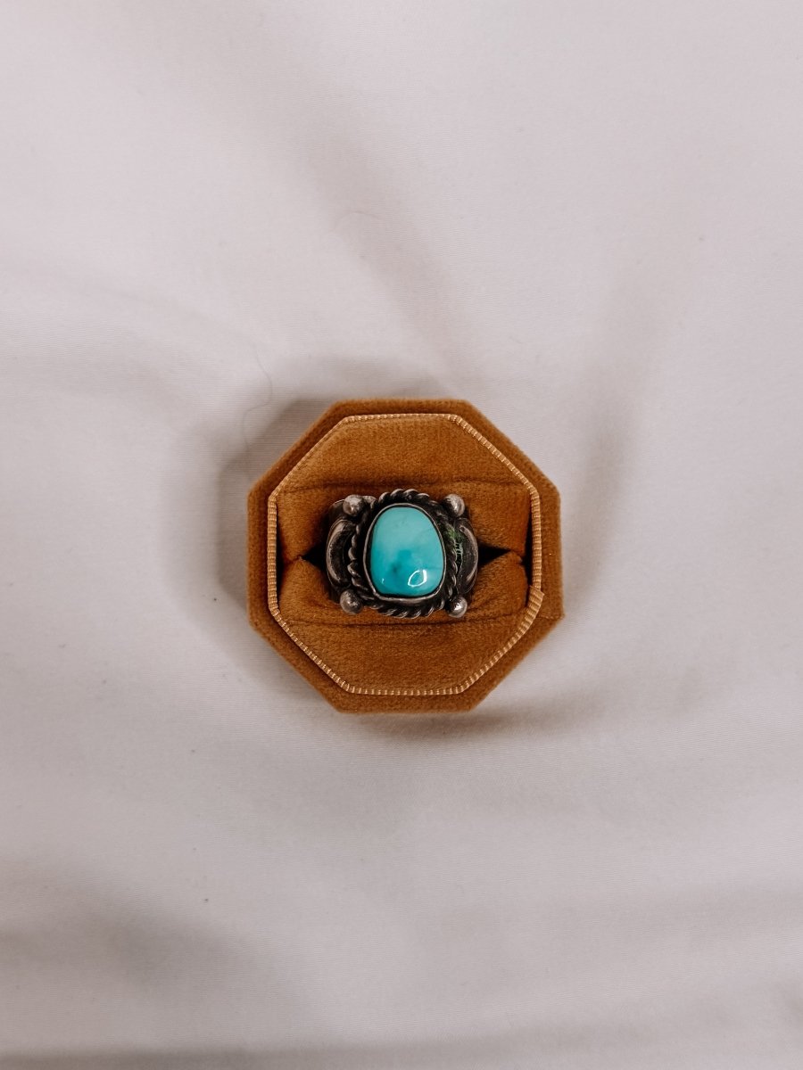 Auburn Cigar Band Turquoise Ring - Wooten's