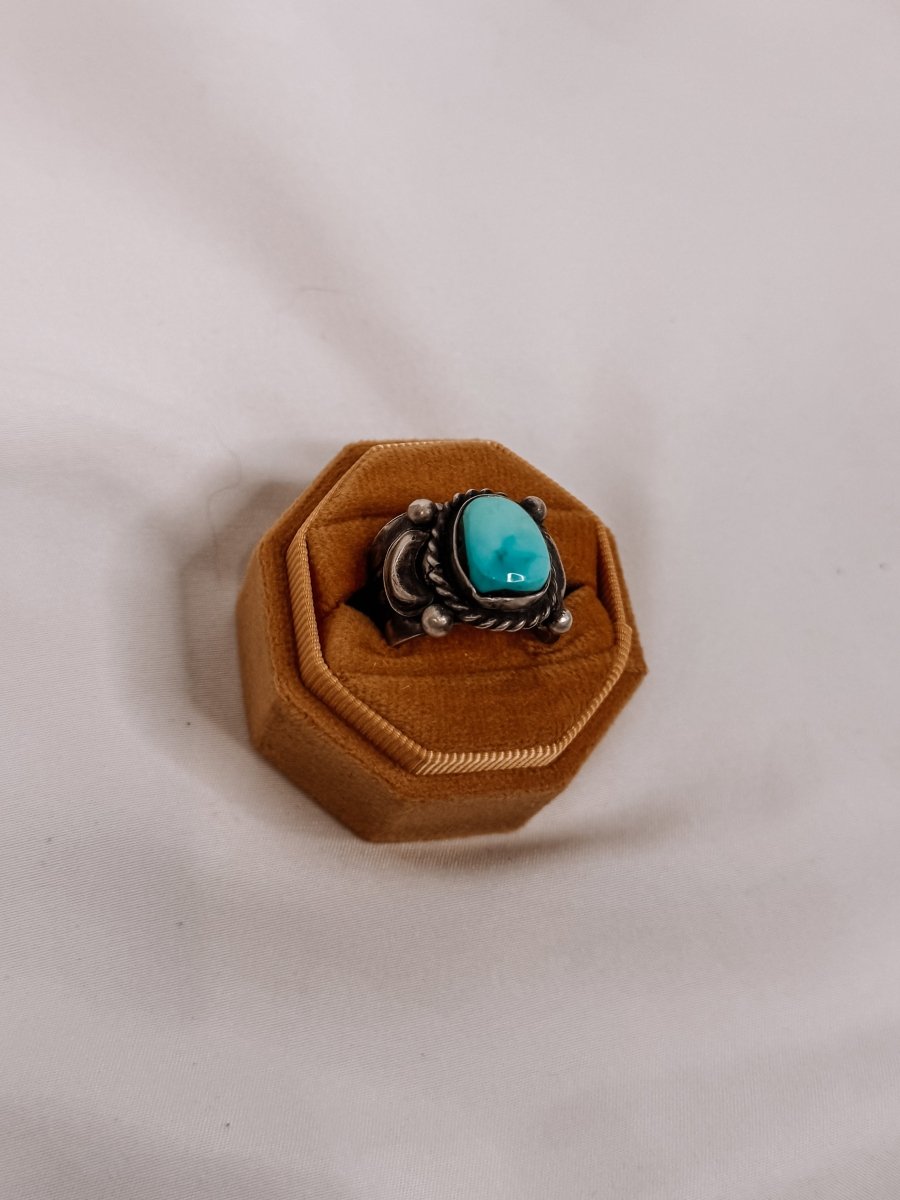 Auburn Cigar Band Turquoise Ring - Wooten's