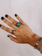 Auburn Cigar Band Turquoise Ring - Wooten's