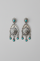 Azle Turquoise Concho Earrings - Wooten's