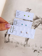 Bainville 4mm White Buffalo Studs - Horseshoe J & Co.