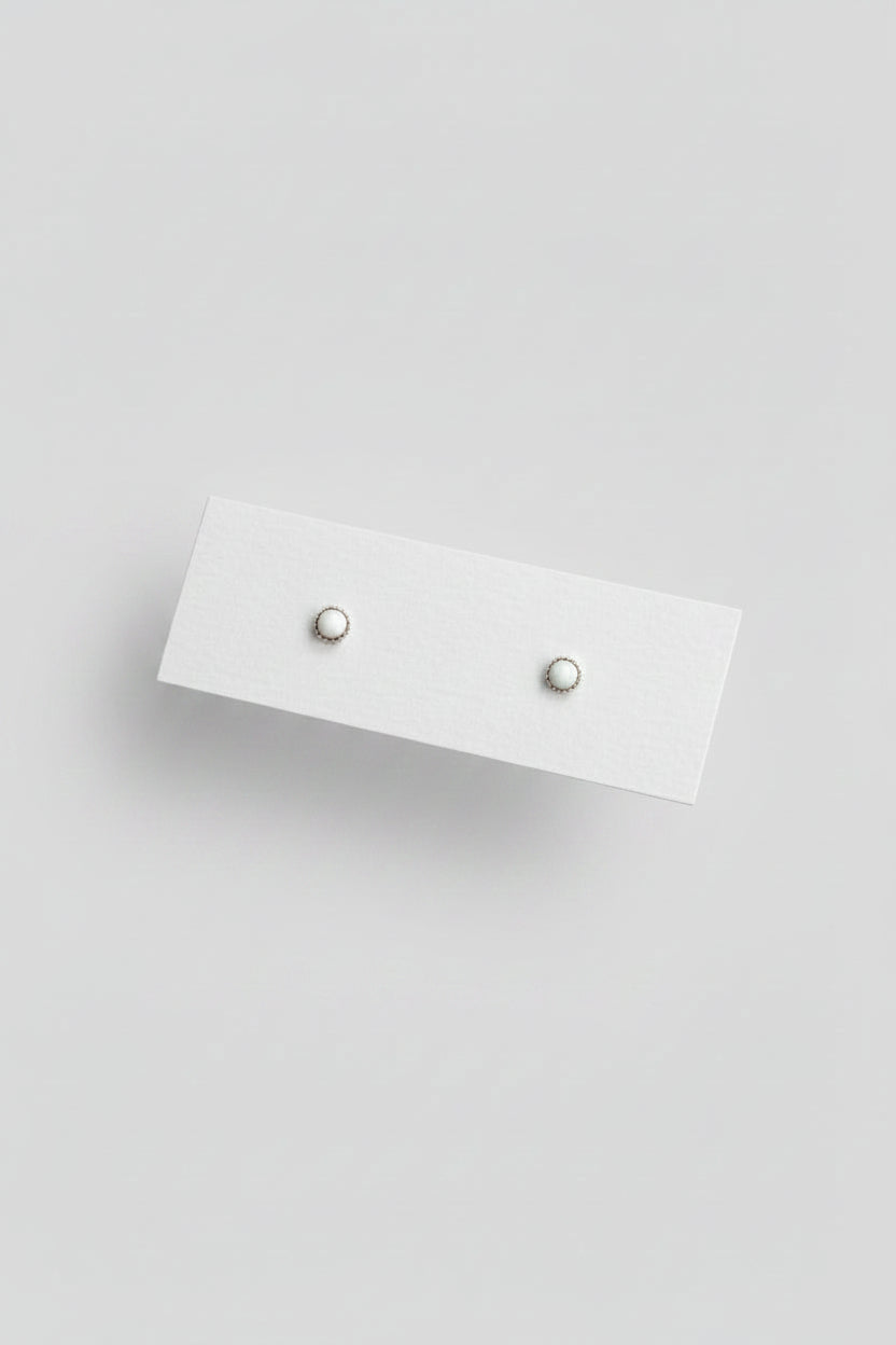 Bainville 4mm White Buffalo Studs - Wooten's
