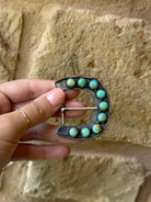 Barn Sour Turquoise Belt Buckle - 2 - Horseshoe J & Co.