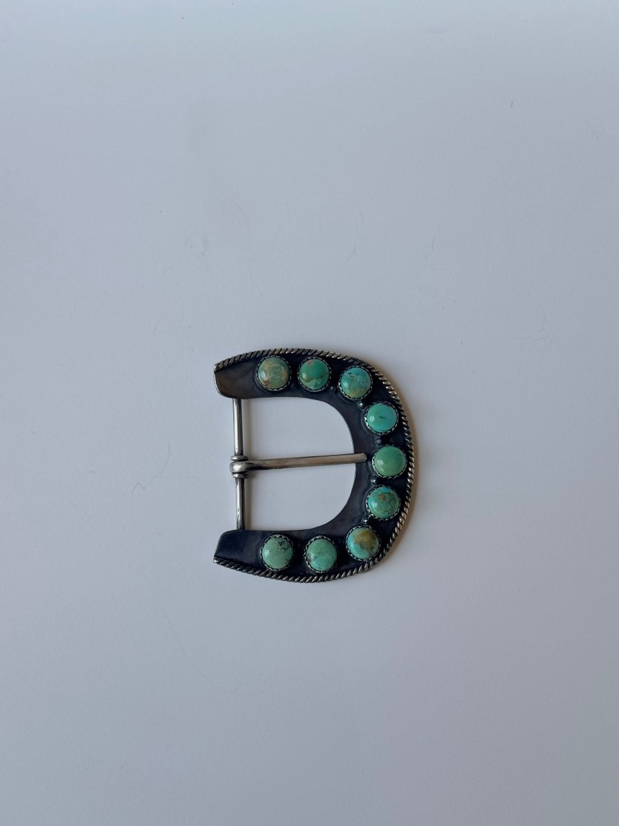 Barn Sour Turquoise Belt Buckle - 2 - Horseshoe J & Co.