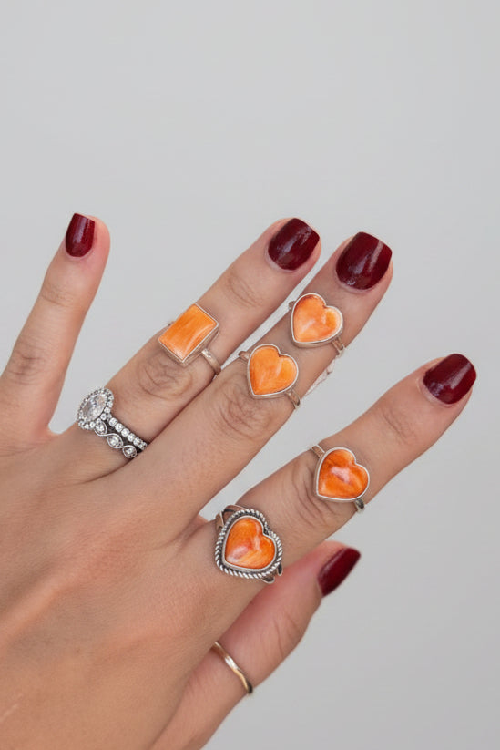 Baxter Orange Spiny Rings - bracelet - Wooten's