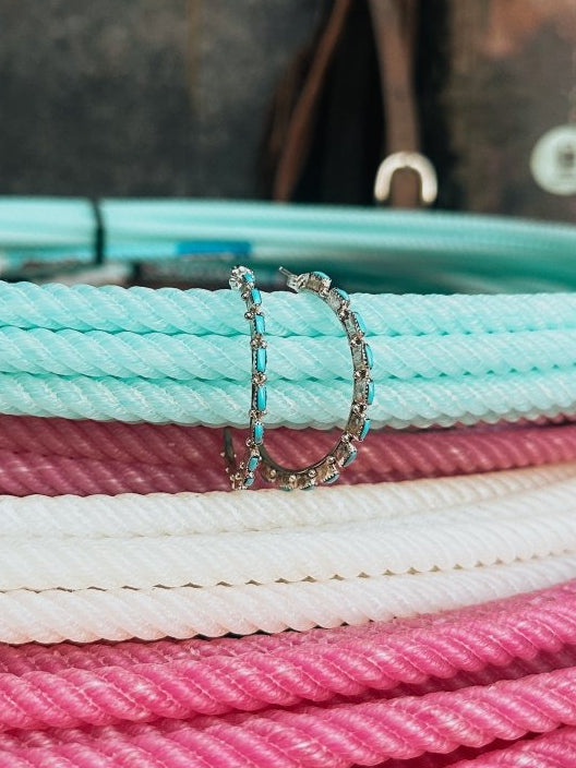 Belgrade Turquoise Hoop Earrings - Wooten's