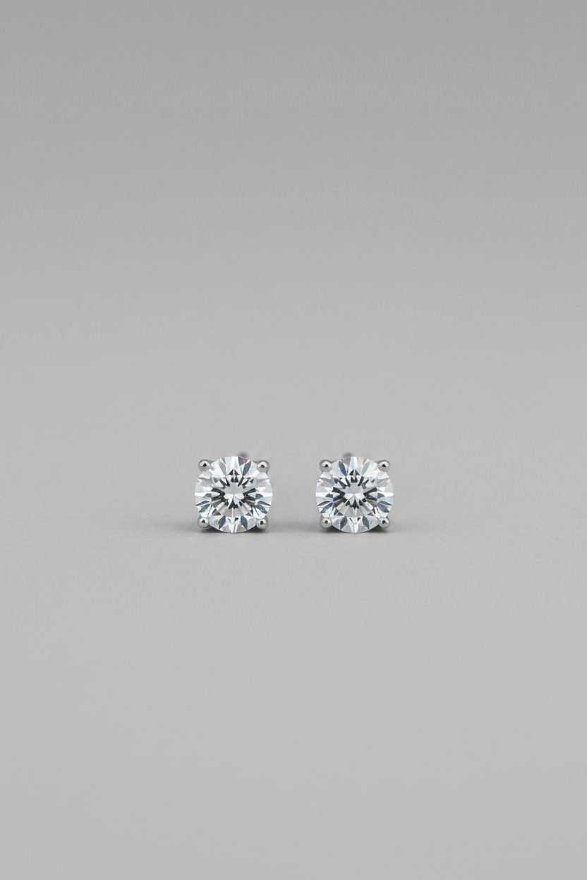 Biddle 8mm Round Solitaire Stud Earrings - Wooten's