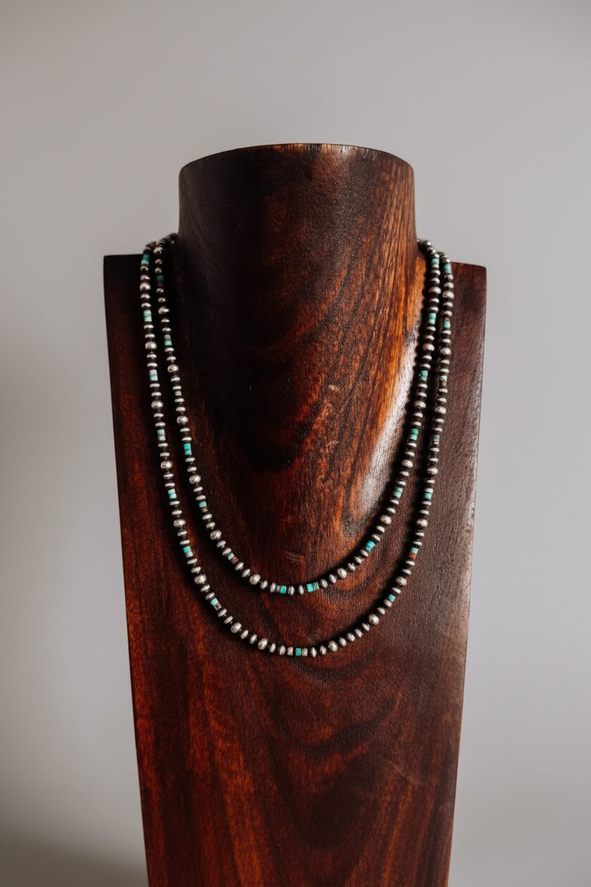 Blum Turquoise Heishi + Pearl Necklace - Wooten's