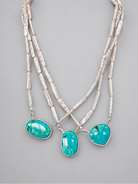 Boca Raton Turquoise Freshwater Pearl Pillar Necklace - Wooten's