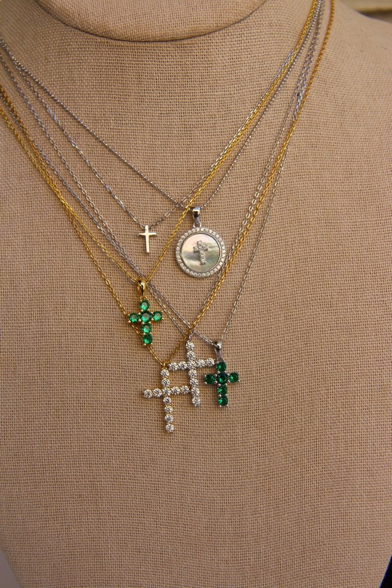 Bonner Mother of Pearl Cross Necklace - Horseshoe J & Co.