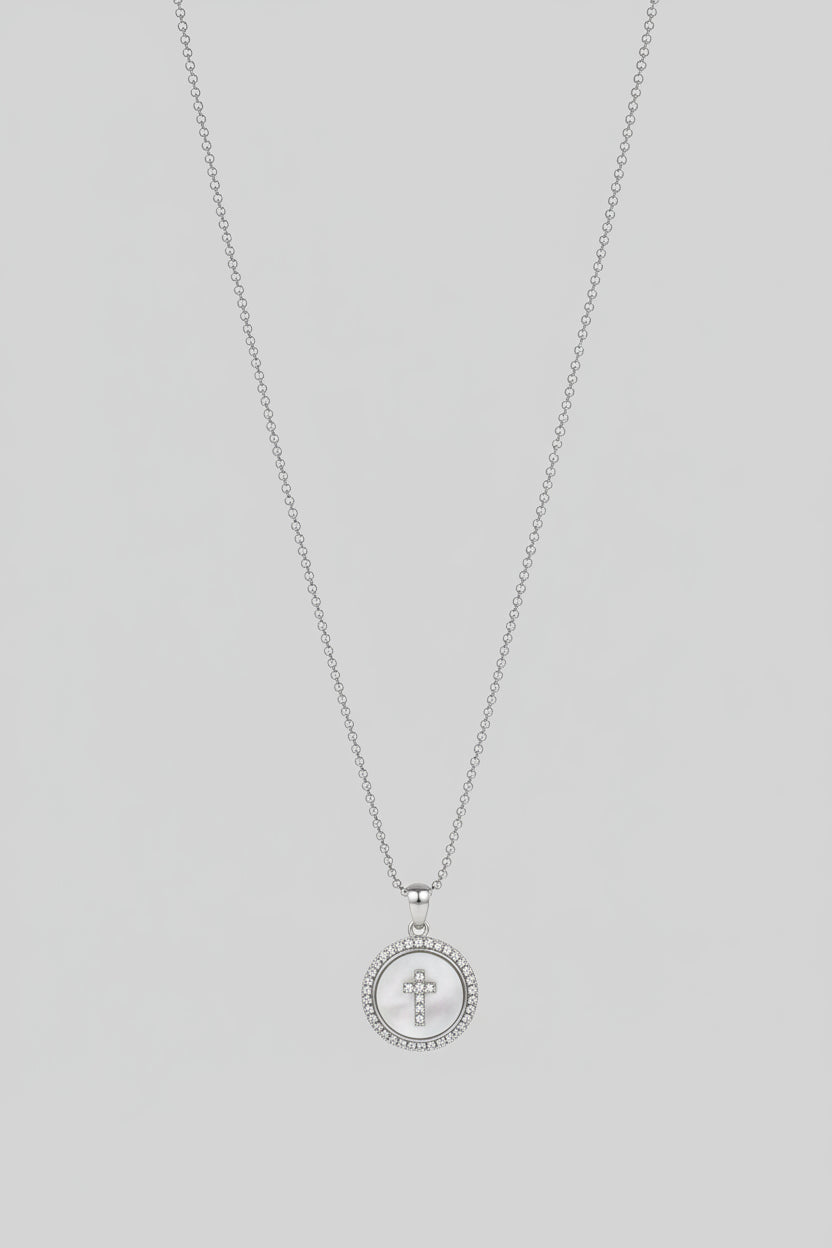Bonner Mother of Pearl Cross Necklace - Wooten's