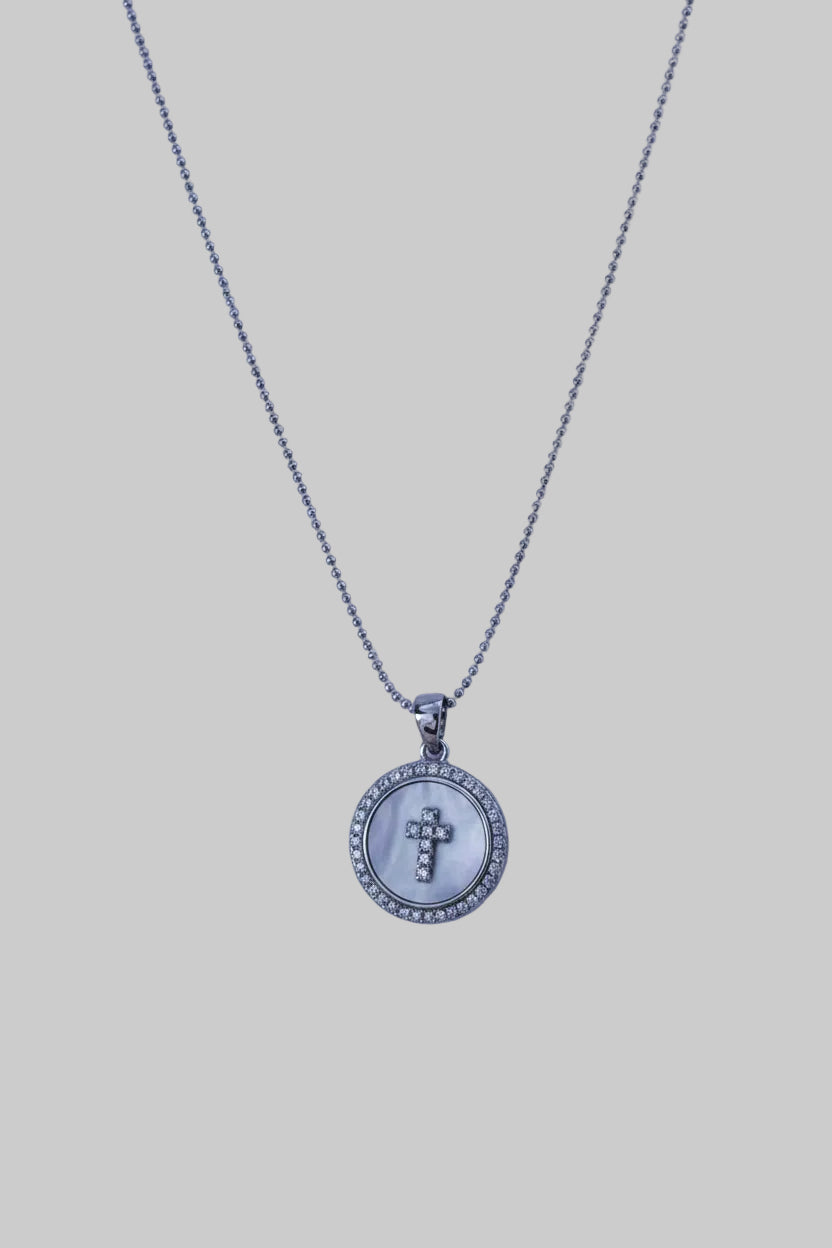Bonner Mother of Pearl Cross Necklace - Wooten's