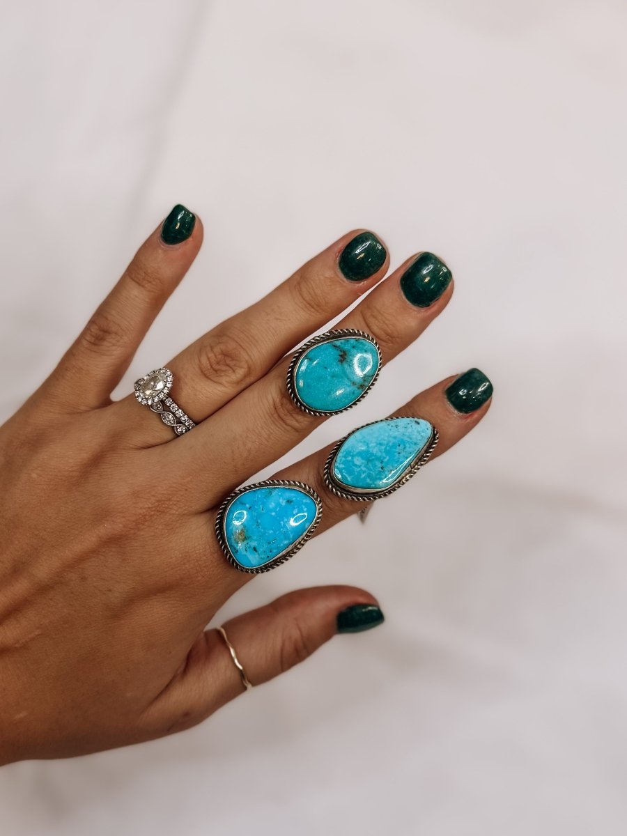 Boulder Adjustable Turquoise Ring - Horseshoe J & Co.