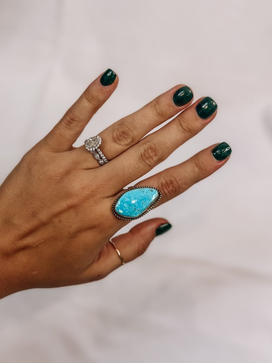 Boulder Adjustable Turquoise Ring - Horseshoe J & Co.