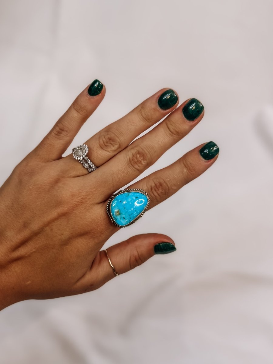 Boulder Adjustable Turquoise Ring - Horseshoe J & Co.