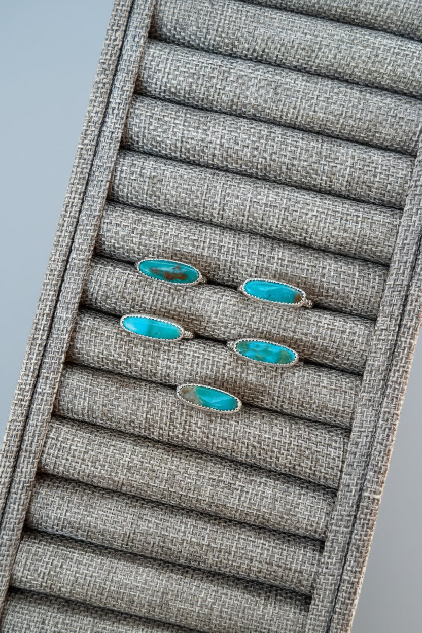Bouse Royston Turquoise Horizontal Rings - Wooten's