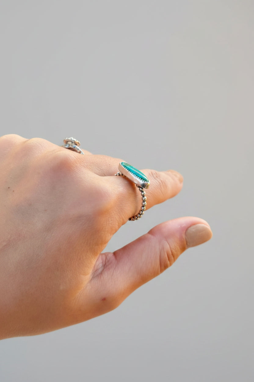 Bouse Royston Turquoise Horizontal Rings - Wooten's