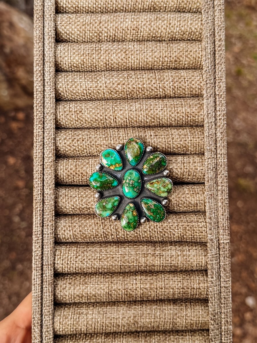 Bowie Adjustable Sonoran Gold Cluster Ring - Horseshoe J & Co.