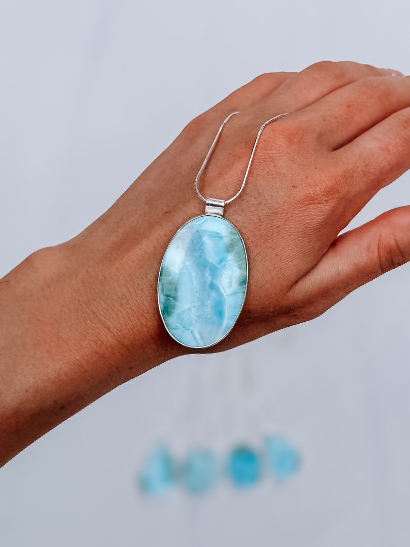 Bristol Larimar Necklace - Wooten's