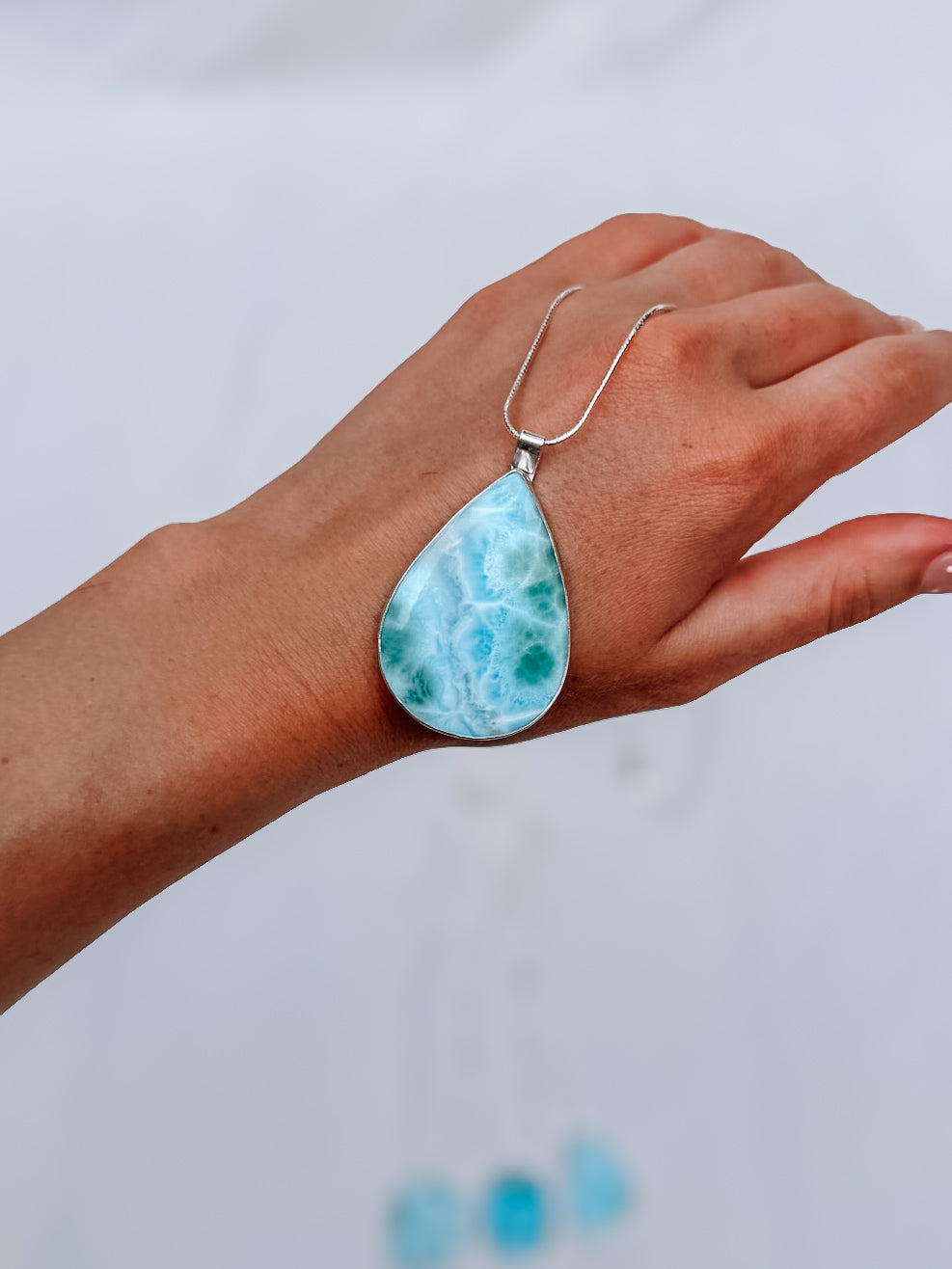 Bristol Larimar Necklace - Wooten's