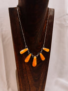 Burlington Orange Spiny Necklace + Earring Set - Horseshoe J & Co.