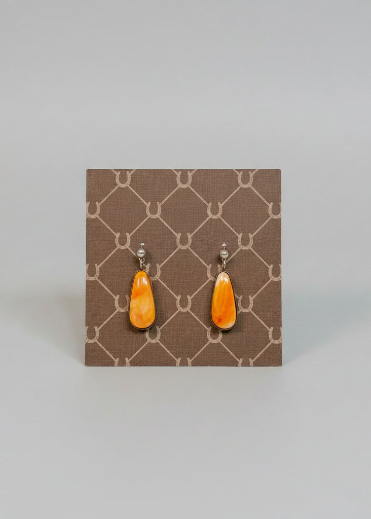 Burlington Orange Spiny Necklace + Earring Set - Wooten's