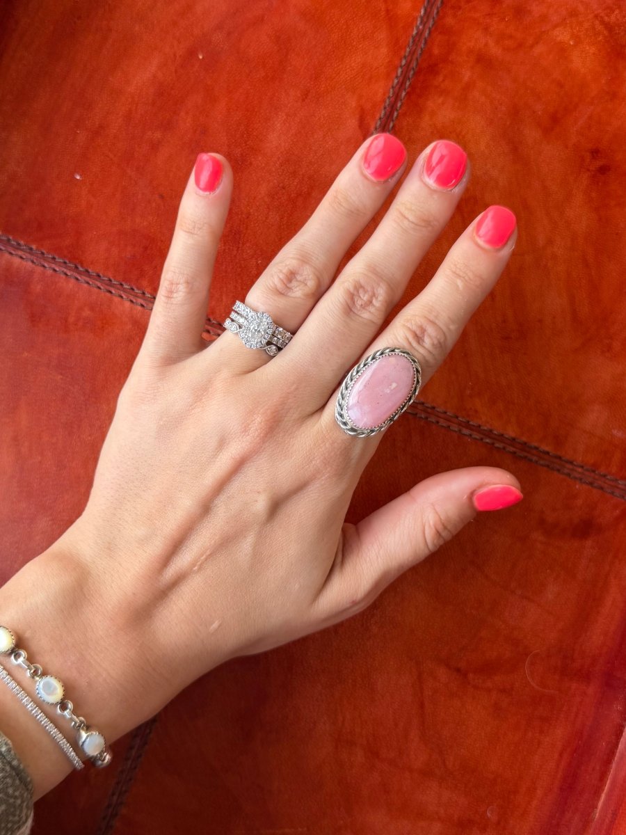 Burris Pink Opal Ring - Horseshoe J & Co.