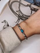Busby Turquoise Twist Cuff Bracelet - Wooten's