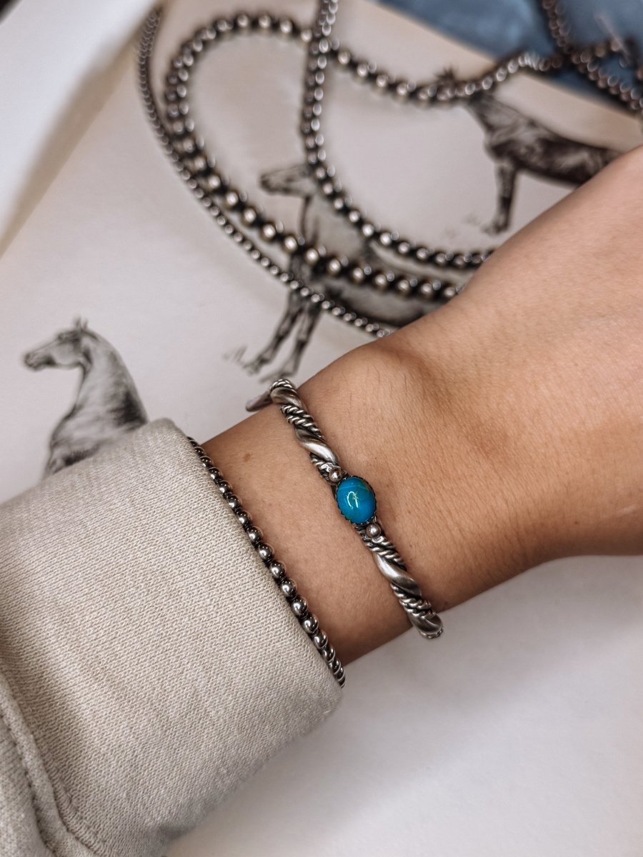 Busby Turquoise Twist Cuff Bracelet - Wooten's
