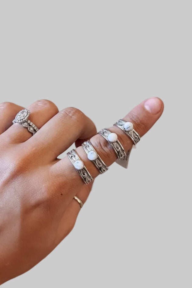 Buster White Buffalo Ring - Wooten's