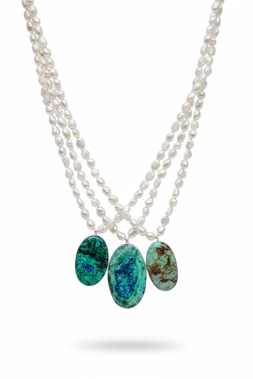 Callaway Turquoise Freshwater Pearl Necklace - Wooten's