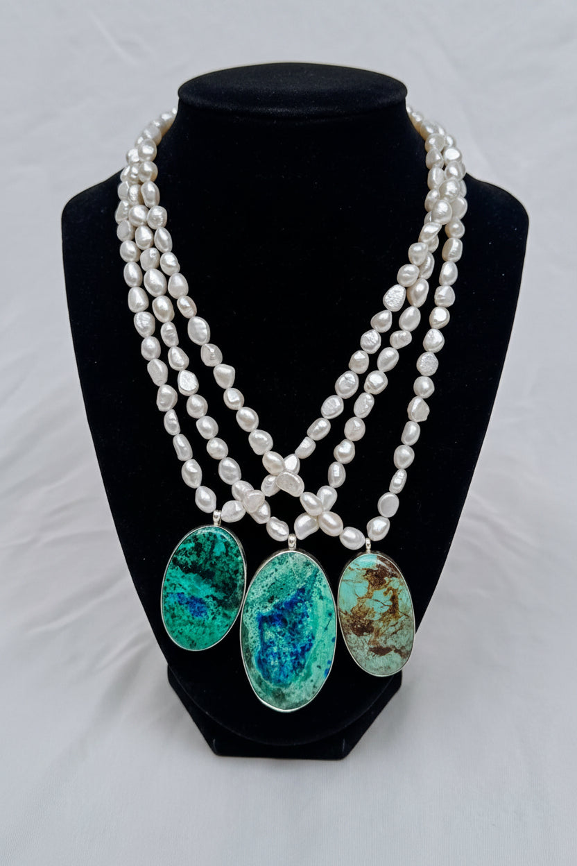 Callaway Turquoise Freshwater Pearl Necklace - Wooten's